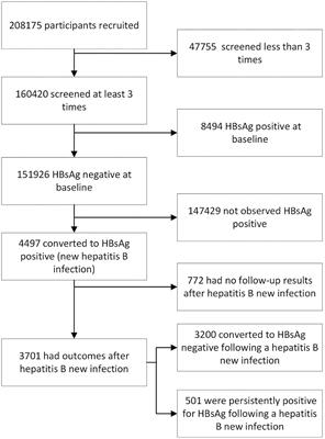 Incidence and Influencing Factors of New Hepatitis B Infections and Spontaneous Clearance: A Large-Scale, Community-Based Study in China